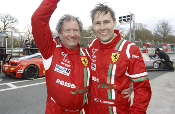 Hector Lester with Allan Simonsen (Photo: British GT)