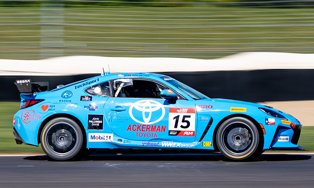 The Toyota GR Cup in Indianapolis, Indiana on Thursday, Oct. 8, 2026. Practice, Practice - P1 15, Spike Kohlbecker, TechSport Racing, Toyota GR86, Ackerman Toyota Photo by — James Armas/ TRD